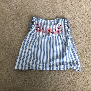 Baby Girl Carters Striped Floral Sleeveless Top - Size 9M